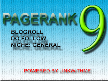 give you permanent homepage dofollow backlink from my PAGERANK 9 blog