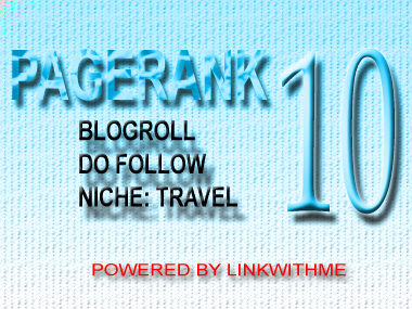 give you permanent homepage dofollow backlink from my PAGERANK 10 travel blog