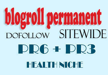 place Your Link On my HEALTH pr6 + pr3 blog