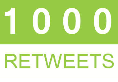 deliver 1000 Retweets and Favorites from 1000 unique profiles having 200,000 followers within 24 hours