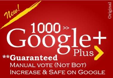 provide 1000 google +1 to your site for 