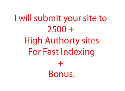 fast index your website by submitting it to 3000 + sites