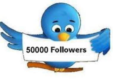 increase 50,000 twiter follower to your existing account