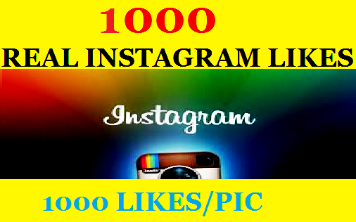 Deliver 1200+ REAL instagram Pic likes Instantly 
