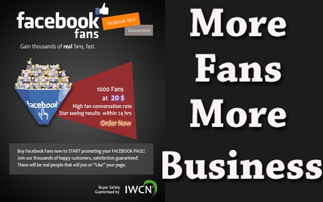 Get You 500 Facebook fans  With Instant Delivery