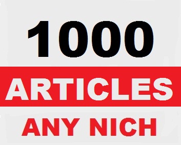 Generate 1000 Fresh Articles in any NICHE