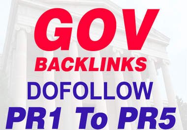 create 20 PR3-PR5 High PR DoFollow Gov Backlinks Increase Your Organic Seo Ranking In Google