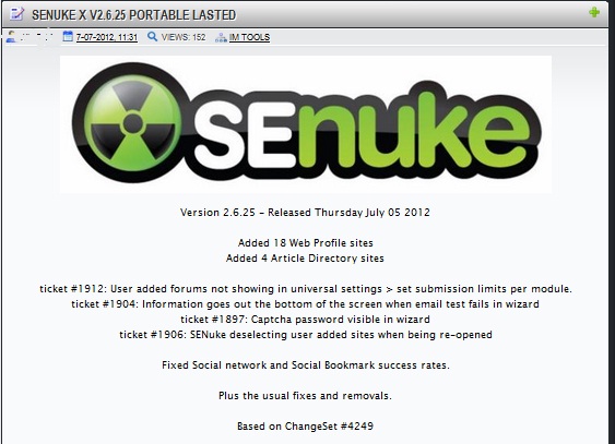send you my working copy of SenukeX 2.6 25 so that you can blast your own site over and over again and dominate your competition