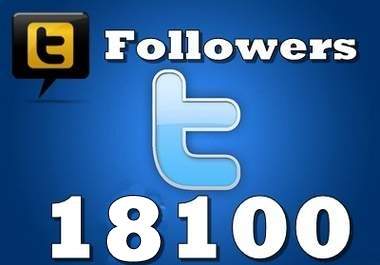 get you 18100 Real looking TWITTER followers To Your Profile without any admin access [ Trusted Service ]