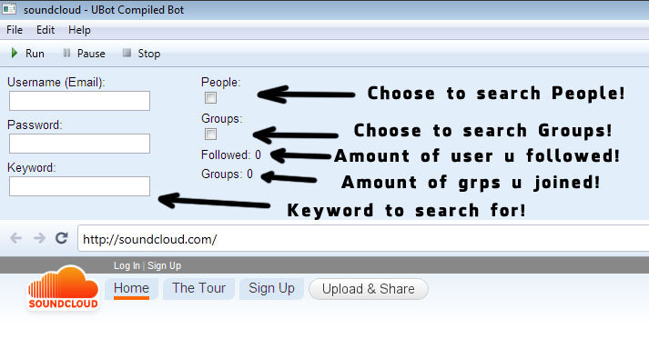send you my Soundcloud auto follow by keyword bot