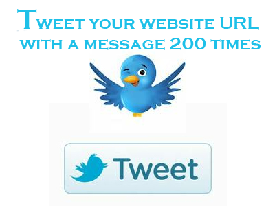 offer you 200 + tweets of your URL 