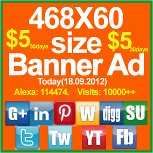 Promote your 468X60 Size Web Banner on my ★★★Social Exchange★★★ Site for 30 days