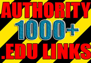  make over 1000++ VERIFIED edu links to boost your site authority and serp positions with this edu links package I accept bulk urls / keys