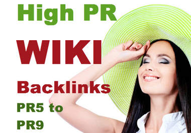 create 60 Backlinks on 20 unique High PR5 to PR9 WIKI Sites