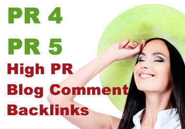 create 20 Blog Comment Backlinks from High PR4 to PR5 Sites