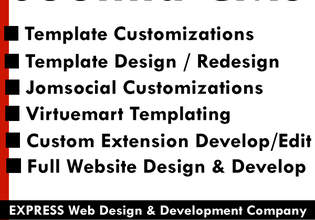 I will customize your joomla or virtuemart or jomsocial, or any other extension template and for redesign your website, custom header, or frontpage for $5