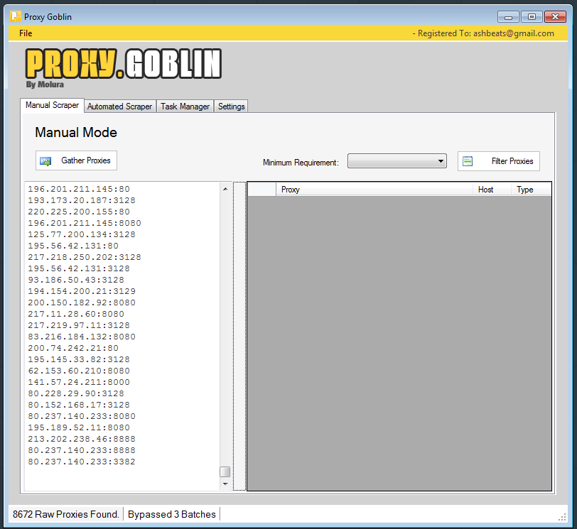 Give you 1000 Proxy list harvest with proxy goblin