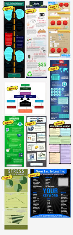 give you 10 KILLER Infographics to increase traffic and conversions on your sales page