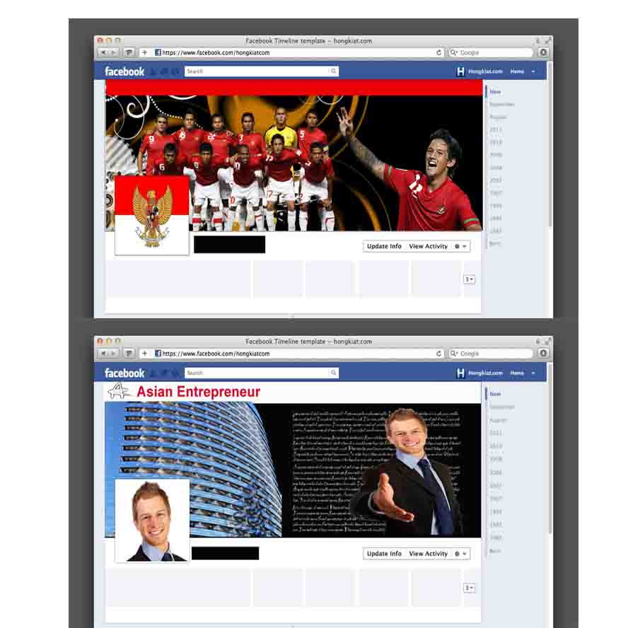design attractive facebook timeline fan page only
