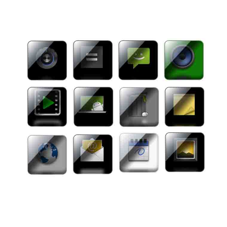 design 5 Glossy icon for your apps or website