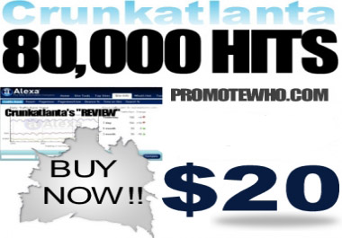 send 80,000 plus visitors to you domain of choice 