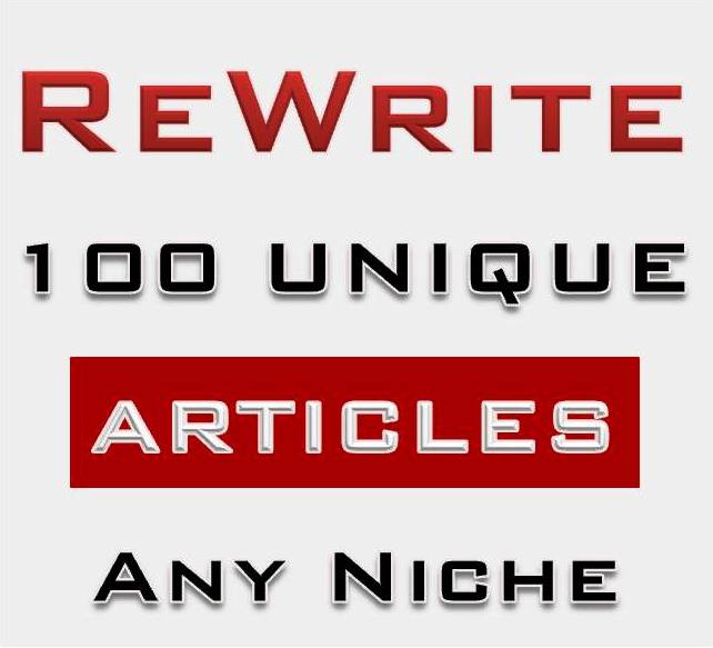 Scrap & Spin (ReWrite) 100 Unique Article 400+ word in Any Niche or Keyword (s)