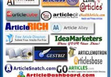 submit your article content by HAND manually to top PR7-PR2 with Dofollow 50 Article directories