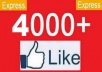 Give You 4000 REAL Facebook Page Likes Within 24-48 hours 100% REAL FANS LIKE ON YOUR FAN-PAGE ONLY