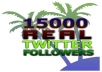 I will send you 15000 REAL Twitter Followers [No Bots] in less than 24 hours@!