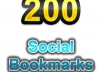 200 High Quality Social BOOKMARKS backlinks to Your Website