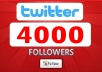 give you 4,000+ twitter followers in your account just only 24 hours