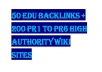 create 50 Edu backlinks and 200 PR1 to PR6 from High Authority Wiki Sites