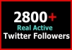 add 2800+ Real Twitter Followers FASTLY in just 1 day