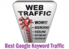 send you *** 3000+ Google Keyword targeted traffic with Guarantee