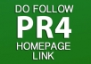 give you a PR4 Insurance Related DoFollow Homepage Link