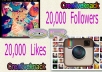Get You 20,000+(20k+) Stable Instagram Like OR followers only