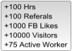 100Referals +10000Visitors +1000 FB Likes within 100hrs