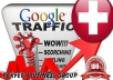 I send 1000 visitors via Google.ch Keyword to your website