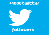 I will give you 4000 real twitter followers without password