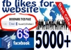 provide 5000+ facaebook likes for your website (Permenent) within 12 hours