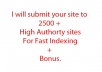fast index your website by submitting it to 3000 + sites