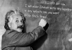 make Einstein write any message or any website link you want On His Black Board