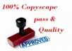 100% Copyscape Pass 500 Words Articles with Grammar checking