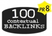 will make 110 PR1 to PR8 Contextual Backlinks + 10000 Blog Comments + Report 