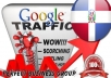 I send 1000 visitors via Google.com.do by Keyword to your website