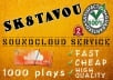 increase 1000 plays on your soundcloud track in 1 day super FAST@!