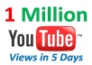 give You 1 Million Very Urgent YOUTUBE Views from USA