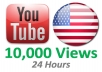 give you 10,000 USA YouTube Video Views In 24 Hours