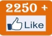 give you 2250 facebook likes or fans to your fanpages or website within 48 hours