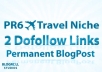 give you a PR6 Travel Niche Guest Post with 2 dofollow niche related seo blogpost links for